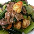 簡単☆牛肉とエビのオイスターソース炒め