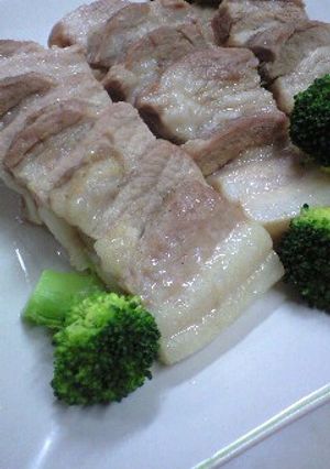 豚バラ肉の丸焼き 辛子ポン酢添え-レシピのメイン写真
