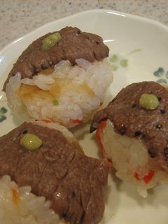 スタミナ☆牛肉の手まり寿司-レシピのメイン写真