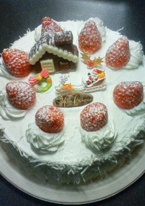 ココナッツクリスマスケーキ-レシピのメイン写真