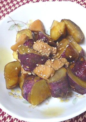 さつま芋と鶏のこってり煮-レシピのメイン写真