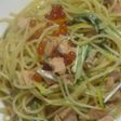 鮭と水菜のゆずパスタ
