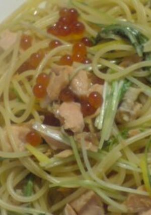 鮭と水菜のゆずパスタ-レシピのメイン写真