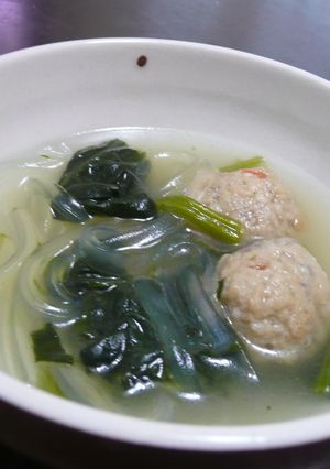 簡単スピード☆くずきりと肉団子のスープ-レシピのメイン写真