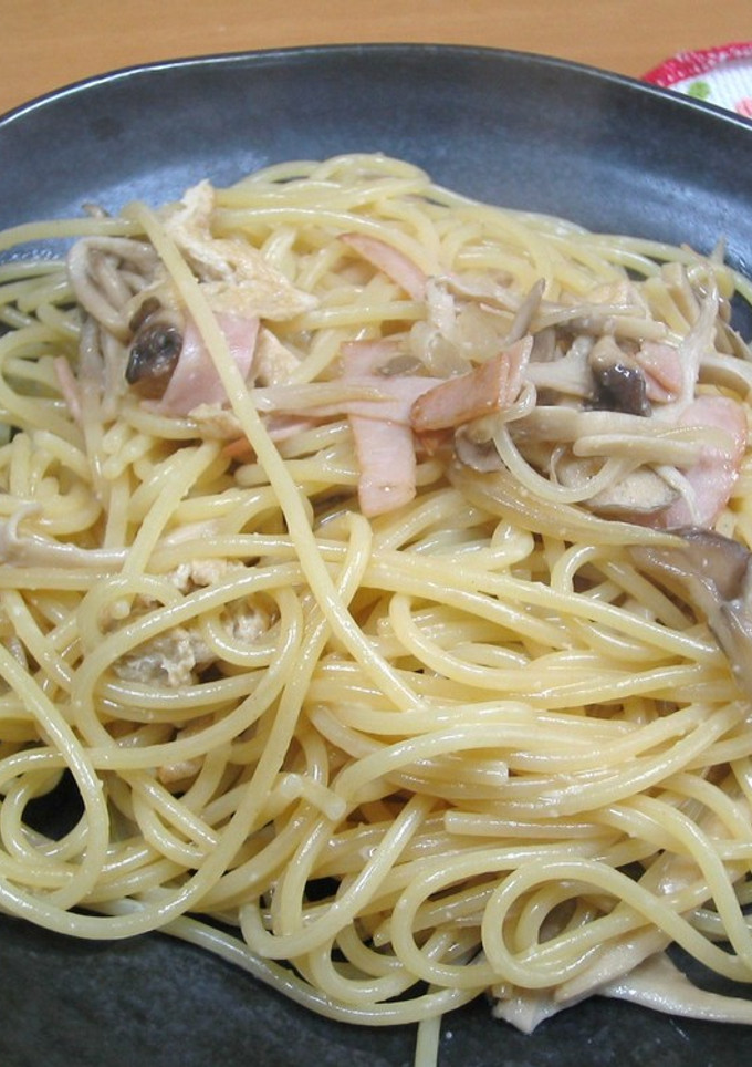つゆマヨ味♪きのこの和風スパゲッティ-レシピのメイン写真