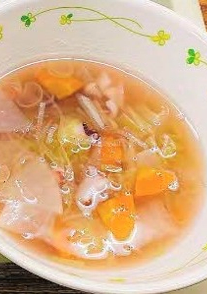 やっさタコと野菜のとろみスープ☆給食-レシピのメイン写真