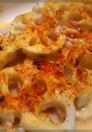 れんこんの豆乳味噌チーズ焼き-レシピのメイン写真