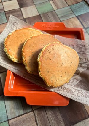 栄養満点💯黒ゴマとチーズのホットケーキ-レシピのメイン写真