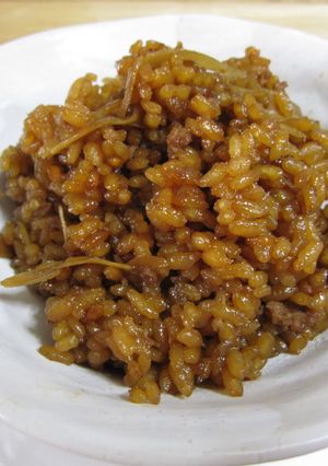 豚の角煮の残りで！炊き込みご飯-レシピのメイン写真