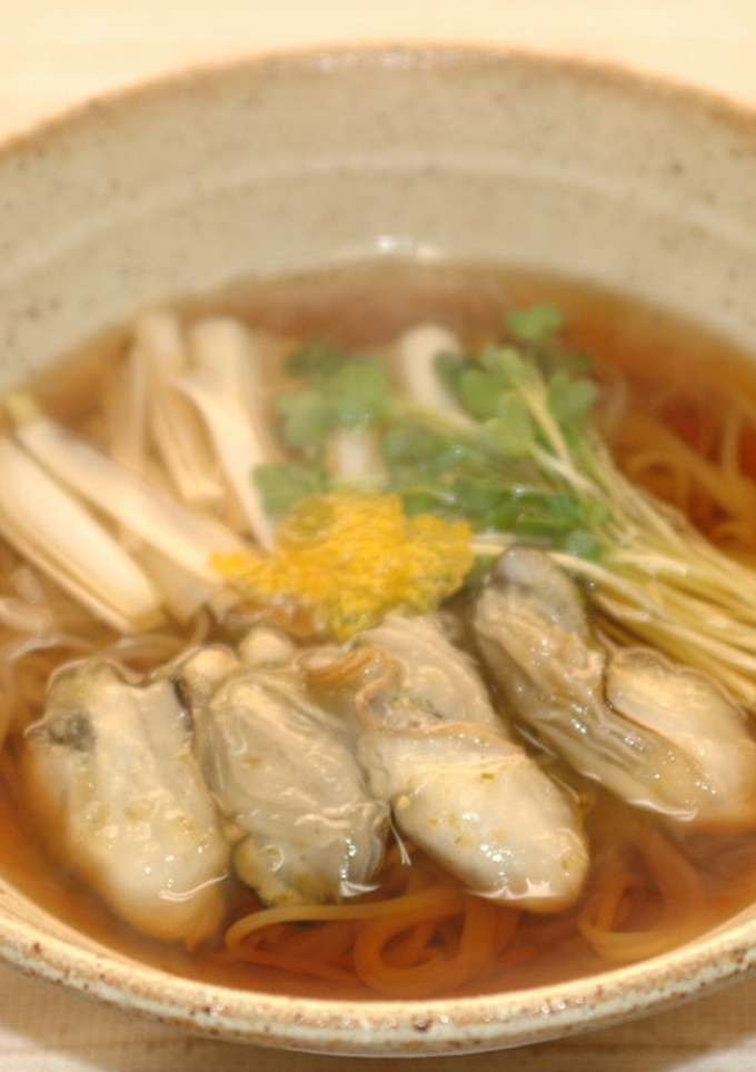牡蠣蕎麦柚子胡椒風味-レシピのメイン写真