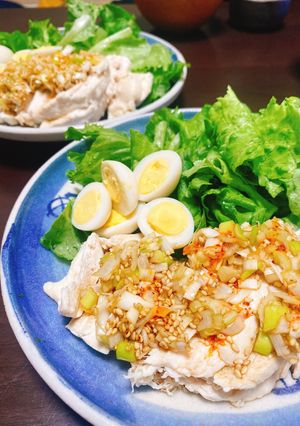 カンタンさっぱり蒸し鶏-レシピのメイン写真