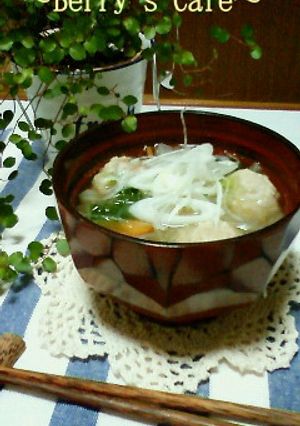 野菜たっぷり♪ふわふわ肉団子＆春雨スープ-レシピのメイン写真