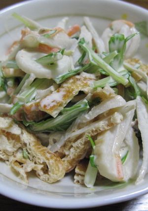 ごぼうと水菜のピリ辛サラダ-レシピのメイン写真