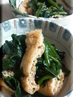 母の味❤ほうれん草と揚げの煮びたし-レシピのメイン写真