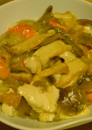 鮭とザーサイとお豆腐のとろーり煮-レシピのメイン写真