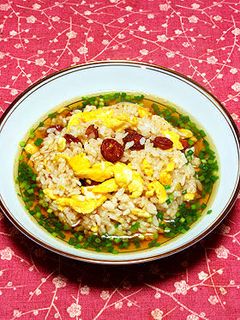 チョリソとたまごのスープチャーハン-レシピのメイン写真