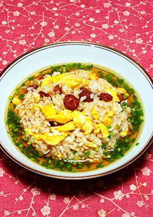 チョリソとたまごのスープチャーハン-レシピのメイン写真