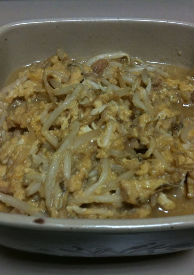 もやしとひき肉の卵和え風炒め物-レシピのメイン写真