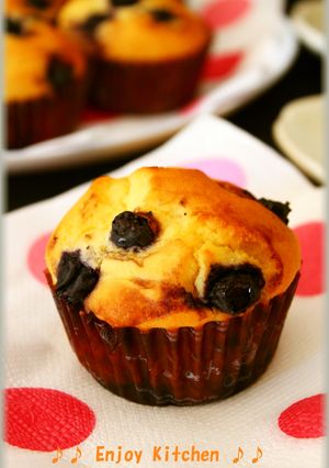 クリームチーズ入り♪ブルーベリーマフィン-レシピのメイン写真