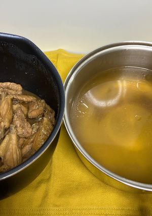 鶏肉出汁と賄い鶏甘辛煮-レシピのメイン写真