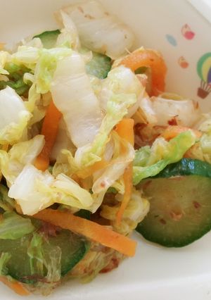 ★渋川市学校給食★白菜のおかかあえ-レシピのメイン写真