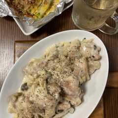 รูปของ 簡単超うま⭐︎鶏もも肉のきのこクリーム煮