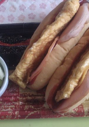 お手軽ホットロールV6〜ハム＆玉子焼き-レシピのメイン写真