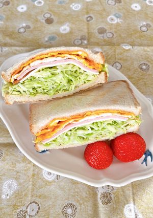 スイチリマヨが決め手！ハムチー卵サンド-レシピのメイン写真