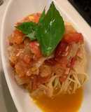 簡単夏向けパスタ　ツナトマトカッペリーニ
