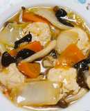 豆腐鶏肉団子の白菜とろとろ煮