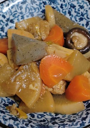 筍と鶏肉と大根の煮物-レシピのメイン写真