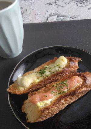 明太マヨとタルタルマヨ焼きフランスパン-レシピのメイン写真