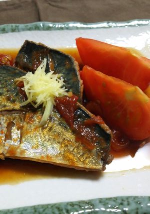 トマト入り魚の煮付け-レシピのメイン写真