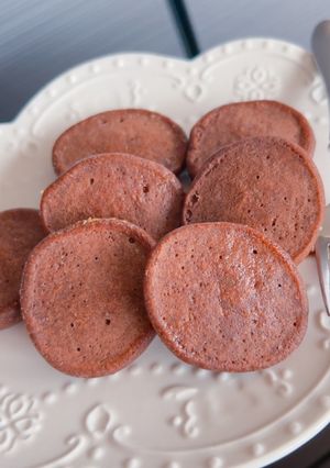 子どもの朝食に♪米粉ココアパンケーキ🥞-レシピのメイン写真