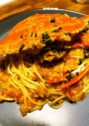 渡り蟹のトマトクリームパスタ-レシピのメイン写真