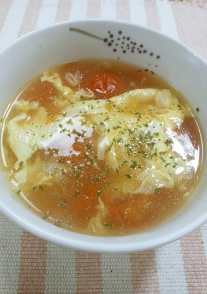 とろ～り♪トマトとふわふわ卵のスープ-レシピのメイン写真