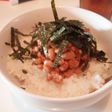 納豆ご飯 ごま油+塩+焼海苔で!