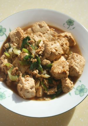 中国家庭料理♪豆腐とネギの醤油炒め-レシピのメイン写真
