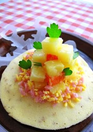 クリスマスツリーのパンケーキサラダ☆-レシピのメイン写真