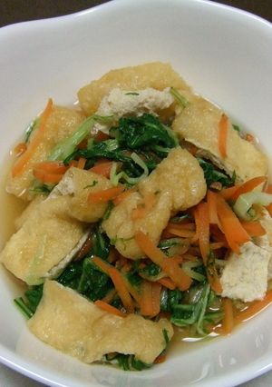 水菜と油揚げの煮浸し-レシピのメイン写真