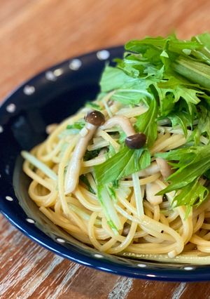 しめじと水菜の和風パスタ-レシピのメイン写真