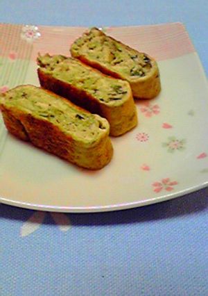 お弁当に！前日の味噌汁の具でだし巻き卵-レシピのメイン写真