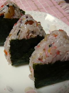 ちらし寿司 in カニかま のおにぎり-レシピのメイン写真