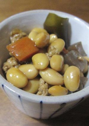 鶏ひき肉と大豆の五目煮風-レシピのメイン写真