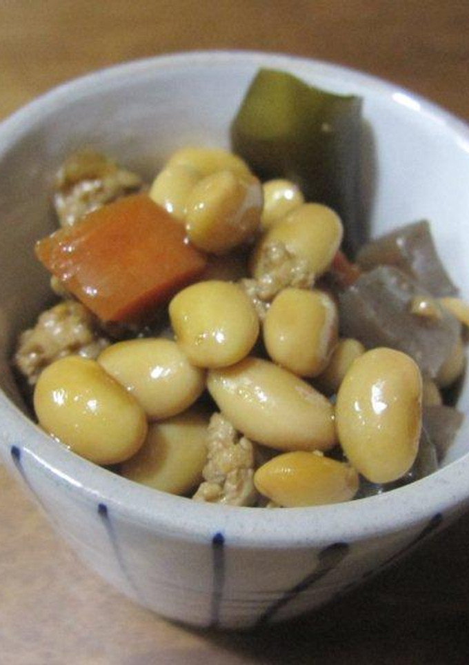 鶏ひき肉と大豆の五目煮風-レシピのメイン写真