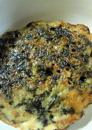 大根葉のふりかけ de お焼き-レシピのメイン写真