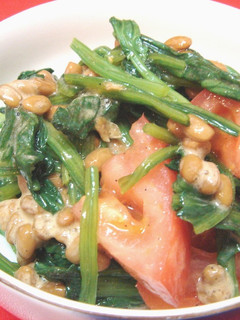 ほうれん草とトマトの納豆和え-レシピのメイン写真