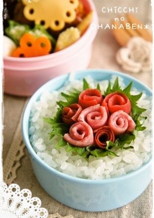 ＊キャラ弁＊　乙女チックに薔薇のご飯✿-レシピのメイン写真