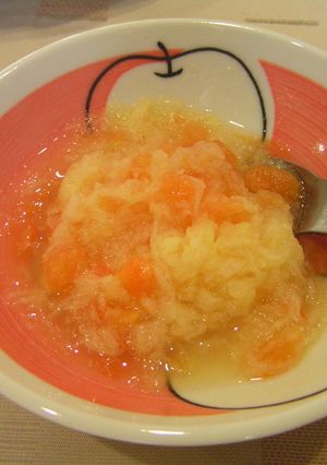 離乳食中期～　りんごとトマトおいしいの♡-レシピのメイン写真