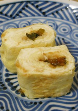 ネギ味噌入り卵焼き　お弁当のおかず-レシピのメイン写真